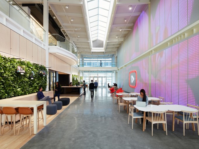 Spacestor | Workspace of the Week - YouTube Headquarters Lobby, San Bruno